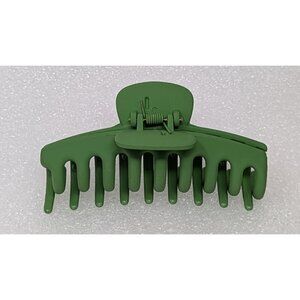 Green Plastic Hair Claw Clip 4 3/8"